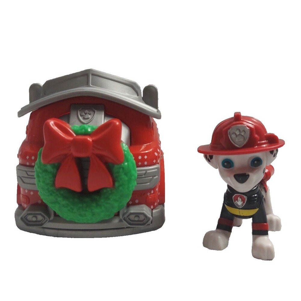 Paw Patrol Marshall Christmas Holiday Fire Truck Vehicle with Figure 2025